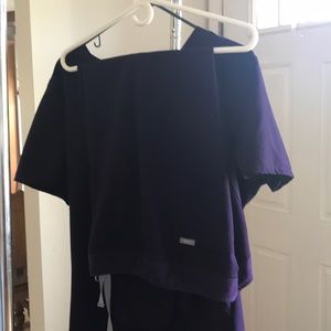 Figs 2 pocket scrub pants, Purple